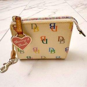 Authentic Dooney & Bourke Rainbow signature small wallet, vintage